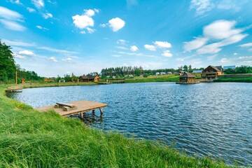 Фото номера Двухместный номер с 2 отдельными кроватями Загородные дома GuestHouse on the Lake with Bathhouse 70 km from Kiev г. Makariv 12