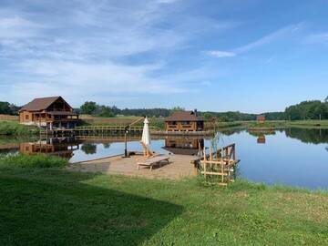 Фото номера Двухместный номер с 2 отдельными кроватями Загородные дома GuestHouse on the Lake with Bathhouse 70 km from Kiev г. Makariv 26